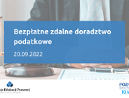 Bezpłatne zdalne doradztwo podatkowe - 20.09.2022