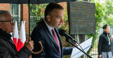 Na zdjęciu Mariusz Wiśniewski, zastępca prezydenta Poznania, przy mikrofonie