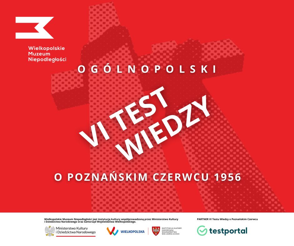 Plakat promocyjny VI Testu Wiedzy o Poznańskim Czerwcu 1956. - grafika artykułu