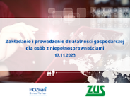 Zakładanie i prowadzenie działalności gospodarczej dla osób z niepełnosprawnościami