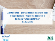 Zakładanie i prowadzenie działalności gospodarczej - wprowadzenie do tematu "własnej firmy"