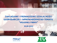 Zakładanie i prowadzenie działalności gospodarczej - wprowadzenie do tematu "własnej firmy"