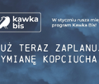Grafika z logo programu Kawka Bis oraz informacją, że program rusza od stycznia.