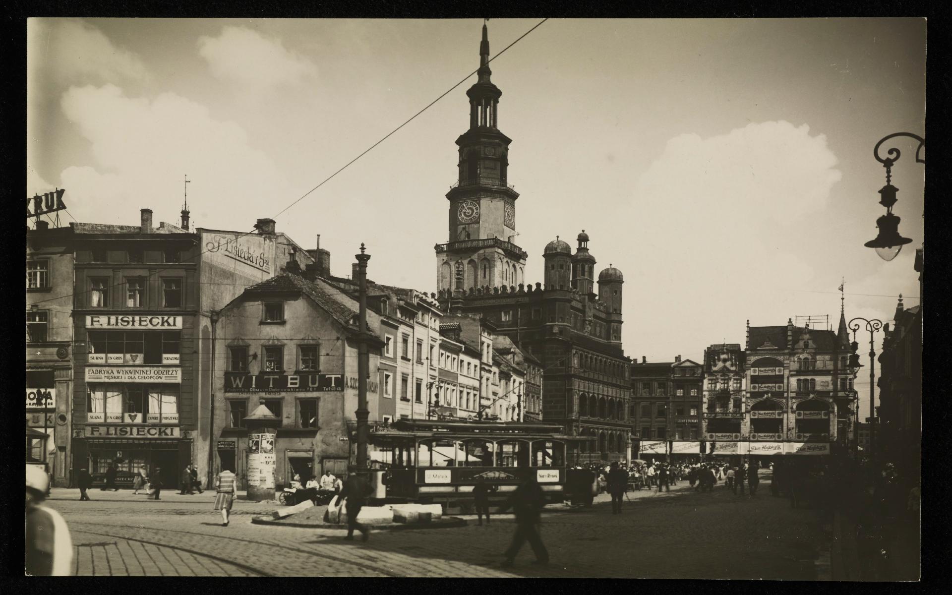 Stary Rynek w Poznaniu, 1939 r., fot. ze zbiorów Polona - grafika artykułu