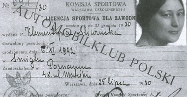 Licencja sportowa Klementyny Śliwińskiej uzyskana w roku 1930. Fot. ze zbiorów Muzeum Historii Miasta Poznania Grafika 2 z 2