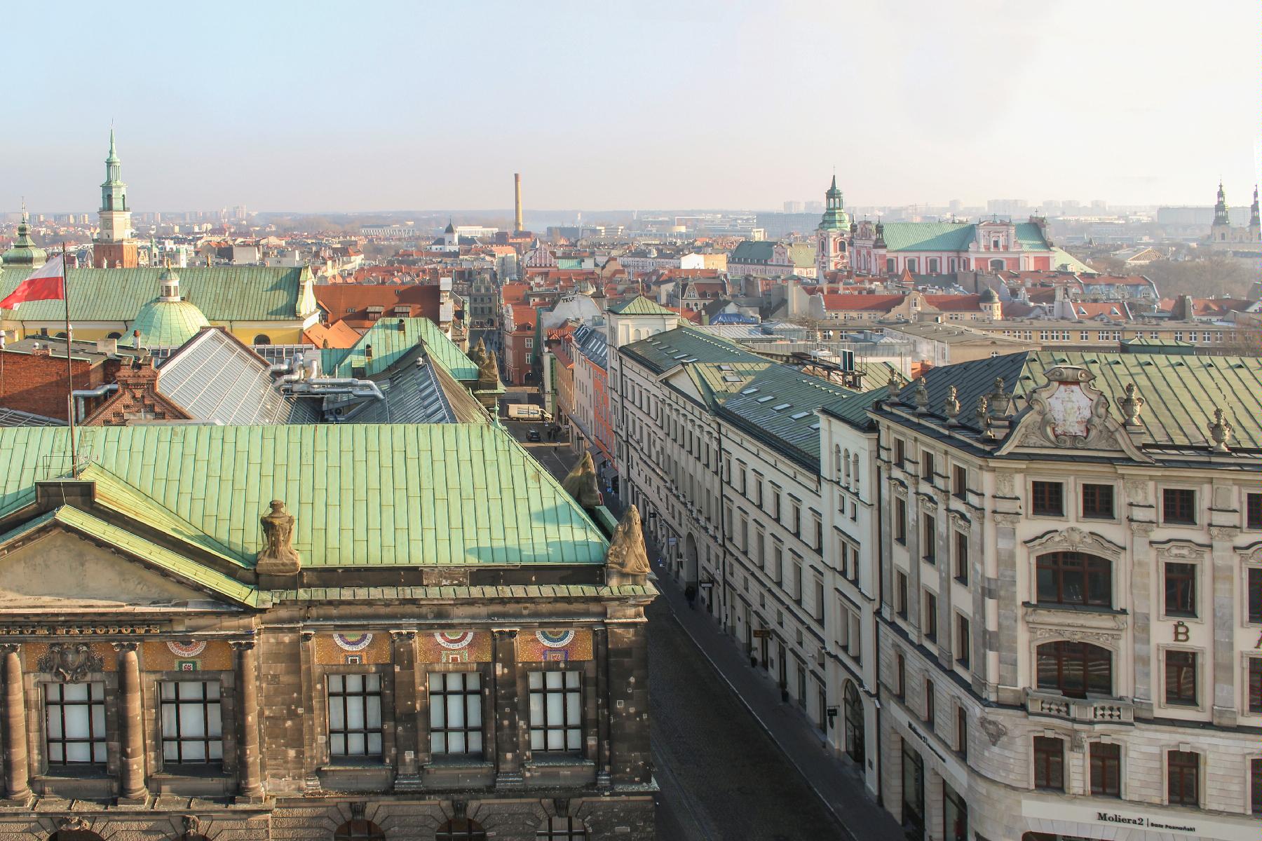 Budynki Starego Miasta w Poznaniu widziane z góry, fot. Marta Buczkowska - grafika artykułu