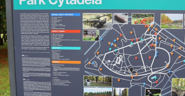 Park Cytadela, tablica informacyjna, Fot. ZZM