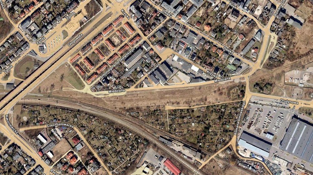 Fragment mapy miejskiej, źródło ZGiKM GEOPOZ - grafika artykułu
