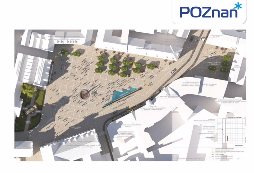 Plac Kolegiacki, zmiana przebiegu drogi gminnej, fot. UMP - grafika artykułu