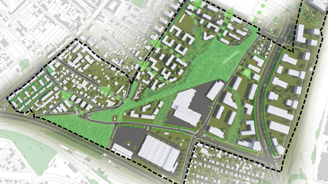 Wizualizacja planu przygotowana przez Miejską Pracownię Urbanistyczną - grafika artykułu