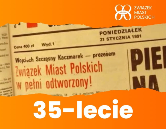 grafika okolicznościowa 35-lecia Związku Miast Polskich