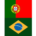 flagi Portugalii i Brazylii