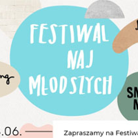Na tle koła napis: Festiwal Najmłodszych
