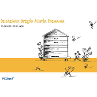 Ul - wokół niego kwiatki i pszczoły."Dziedziniec Urzędu Miasta Poznania, 21.05.2022/12:00 - 16:00"