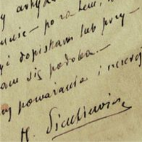 rękopis z autografem H. Sienkiewicza