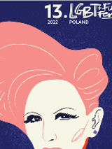 Festival poster - a drawing aof a woman on a violet background