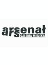 Black logo of Galeria Miejska Arsenał on white background