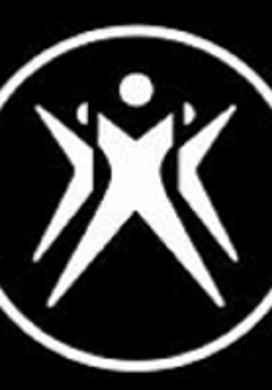 Polish Dance Theatre logo - white figures on a black background