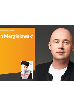 Marcin Magierowski, i okładka książki.