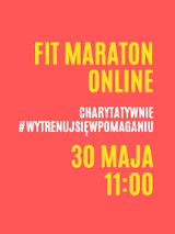 Na malinowym tle żółte i białe litery informuja o wydarzeniu.