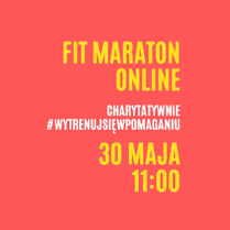 Na malinowym tle żółte i białe litery informuja o wydarzeniu.