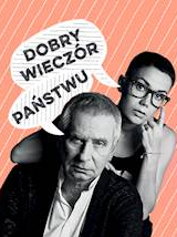 Na banerze zdjęcie duetu grającego w spektaklu.