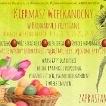 Kolorowy baner z informacjami o kiermaszu (zawartymi w opisie wydarzenia).