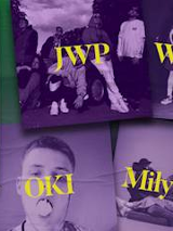 W fioletowych barwach zdjęcie artystów.