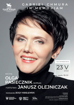 Zdjęcie artystki i nazwa wydarzenia.