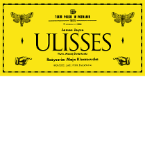 Na żółtym tle informacje o spektaklu.