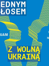 Niebieski baner z informacjami o wydarzeniu.