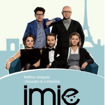 Plakat z informacjami o wydarzeniu i zdjęciami aktorów.