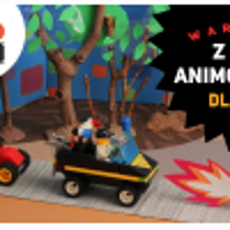 Baner promujący wydarzenie. Elementy z lego.