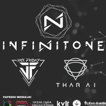 Baner promujący wydarzenie z nazwami zespołów.