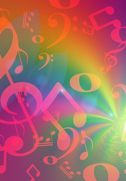 Nutki na kolorowym tle.