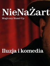 Baner promujący wydarzenie. Nazwa wydarzenia i zdjęcie artysty.