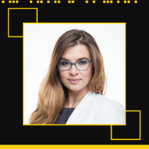 Baner promujący wydarzenie. Nazwa wydarzenia i zdjęcie prowadzącej spotkanie.