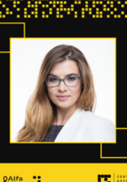 Baner promujący wydarzenie. Nazwa wydarzenia i zdjęcie prowadzącej spotkanie.