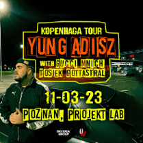 Baner promujący wydarzenie. Nazwa wydarzenia i zdjęcie artysty.