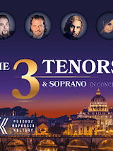 Baner promujący wydarzenie. Nazwa wydarzenia i zdjęcie artystów.