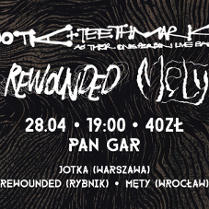 Baner promujący wydarzenie. Nazwa wydarzenia i zdjęcie artystów.