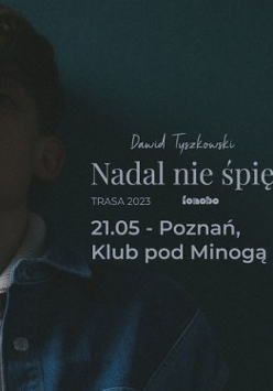 Baner promujący wydarzenie. Nazwa wydarzenia i zdjęcie artysty.