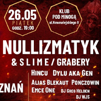 Baner promujący wydarzenie. Nazwa wydarzenia i zdjęcie artysty.