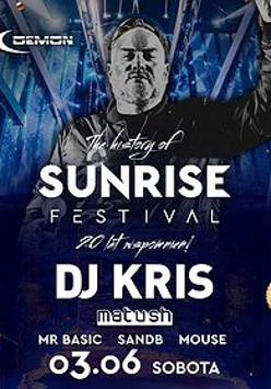 Baner promujący wydarzenie. Nazwa wydarzenia i zdjęcie artysty.