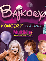 Zdjęcie trójki dzieci na kolorowym tle. Balonik, klawisze fortepianu. Powyżej nazwa wydarzeania.