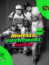 Baner promujący wydarzenie. Nazwa wydarzenia i zdjęcie artystów.