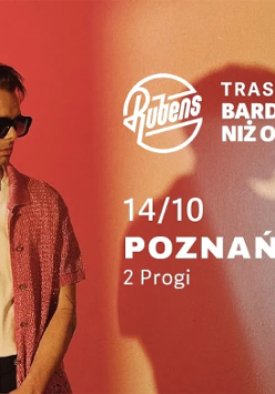 Baner promujący wydarzenie. Nazwa wydarzenia i zdjęcie artysty.