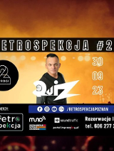 Baner promujący wydarzenie. Nazwa wydarzenia i zdjęcie artysty.