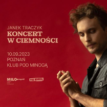 Baner promujący wydarzenie. Nazwa wydarzenia i zdjęcie artysty.