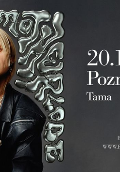 Baner promujący wydarzenie. Nazwa wydarzenia i zdjęcie artystki.